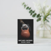 Moderner Coach Personal Trainer Fitnessstudio Visitenkarte (Stehend Vorderseite)