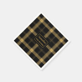 Moderner Cocktail Napkins Black Gold Glitzer Serviette (Ecke)