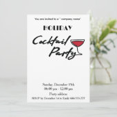 Moderner Cocktail-Party mit minimalistischer Note Einladung (Stehend Vorderseite)