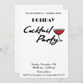 Moderner Cocktail-Party mit minimalistischer Note Einladung (Vorne/Hinten)