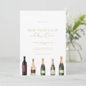 Moderner Cocktail Silvester Party Einladung (Stehend Vorderseite)