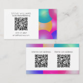 Moderner Code der Geschäftsart QR Visitenkarte (Vorne/Hinten)