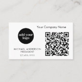 Moderner Code für Unternehmen mit individuellem Lo Visitenkarte (Vorderseite)