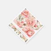 Moderner Codescore Blush Bloral Serviette (Ecke)