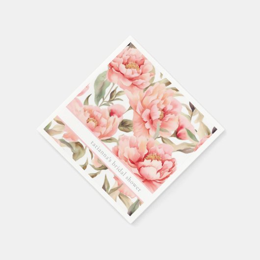 Moderner Codescore Blush Bloral Serviette (Ecke)