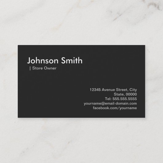 Moderner Coffee Beans Store Visitenkarte (Rückseite)