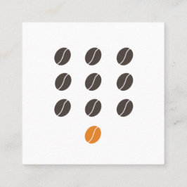 Moderner Coffee Shop Dunkelbraun und Orange Treuekarte
