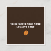 Moderner Coffee Shop Dunkelbraun und Orange Treuekarte (Vorderseite)