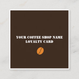 Moderner Coffee Shop Dunkelbraun und Orange Treuekarte