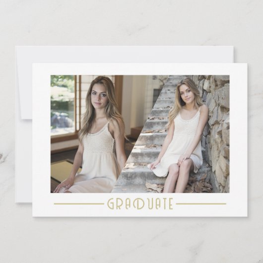 Moderner Collage Graduate Grad 6 Foto Abschluss An Ankündigung (Vorderseite)