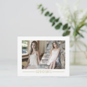 Moderner Collage Graduate Grad Foto Abschluss Ann Ankündigungspostkarte (Stehend Vorderseite)