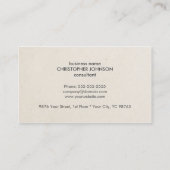 Moderner Cool-Grauweißer Monogram-Berater Visitenkarte (Rückseite)