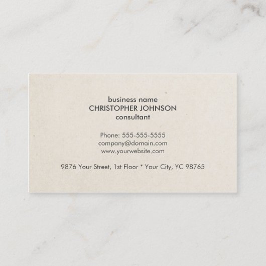 Moderner Cool-Grauweißer Monogram-Berater Visitenkarte (Rückseite)