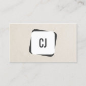 Moderner Cool-Grauweißer Monogram-Berater Visitenkarte (Vorderseite)