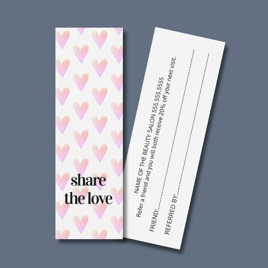 Moderner Cool-hellrosa Herz Schönheitssalon