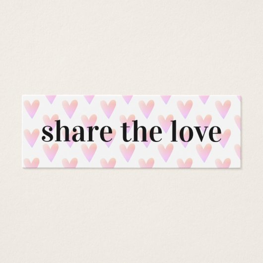 Moderner Cool-hellrosa Herz Schönheitssalon (Vorderseite)