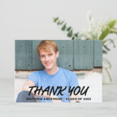 Moderner Cooler Abschluss Dankeschön Karte (Stehend Vorderseite)