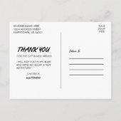 Moderner Cooler Abschluss Vielen Dank Foto Ankündigungspostkarte (Rückseite)