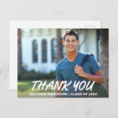 Moderner Cooler Abschluss Vielen Dank (Leere Back) Postkarte (Vorne/Hinten)
