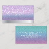 Moderner Cooler Beruflicher Glitzer Bokeh Ombre Visitenkarte (Vorne/Hinten)