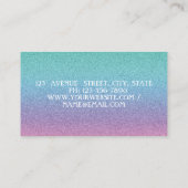 Moderner Cooler Beruflicher Glitzer Bokeh Ombre Visitenkarte (Rückseite)