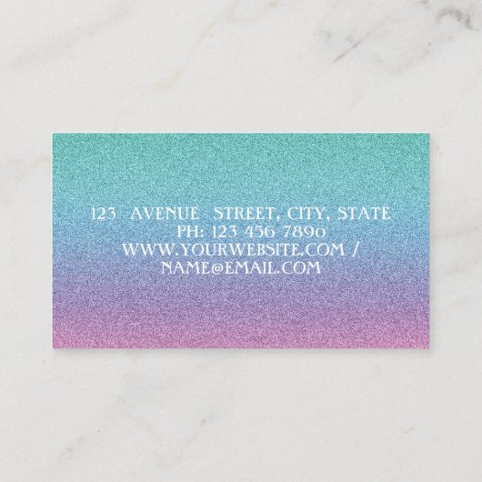 Moderner Cooler Beruflicher Glitzer Bokeh Ombre Visitenkarte