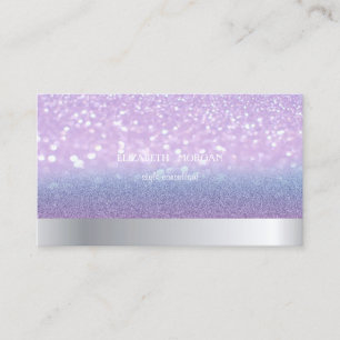 Moderner Cooler Beruflicher Glitzer Bokeh Ombre Visitenkarte