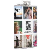 Moderner Cooler BEST VATER EVER Instagram FotoColl Flachmann (Rechts)