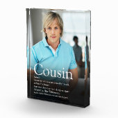 Moderner Cooler bester Cousin je Definition Fotoblock (Rechts)