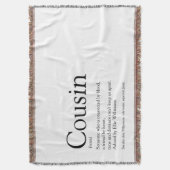 Moderner Cooler Cousin aus Schwarz und Weiß Decke (Vorderseite Vertikal)