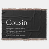 Moderner Cooler Cousin aus Schwarz und Weiß Decke (Vorderseite)