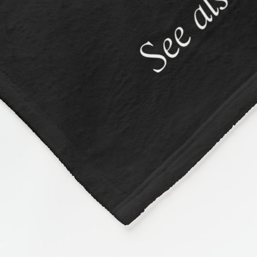 Moderner Cooler Cousin aus Schwarz und Weiß Fleecedecke (Ecke)