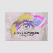 Moderner, Cooler, expressiver Makeup-Künstler Namensschild (Vorderseite)