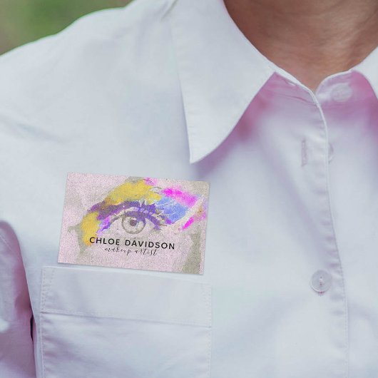 Moderner, Cooler, expressiver Makeup-Künstler Namensschild