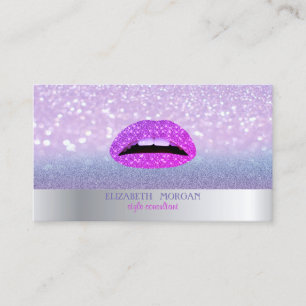 Moderner Cooler Glitzer Bokeh Ombre Lips Visitenkarte