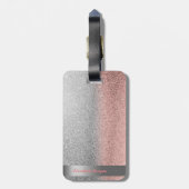 Moderner Cooler Glitzer Bokeh Ombre Stripe Gepäckanhänger (Rückseite vertikal)