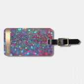 Moderner Cooler Glitzer Goldstreifen - Personalisi Gepäckanhänger (Vorderseite horizontal)