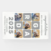 Moderner Cooler Grad Custom 5 Foto Collage Abschlu Banner (Horizontal)