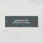 Moderner cooler grauer blauer abstrakter mini visitenkarte (Vorderseite)