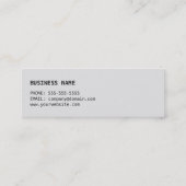 Moderner cooler grauer blauer abstrakter mini visitenkarte (Rückseite)