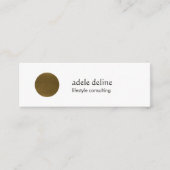 Moderner Cooler Kupferkreisberater Mini Visitenkarte (Vorderseite)