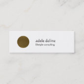 Moderner Cooler Kupferkreisberater Mini Visitenkarte (Vorderseite)