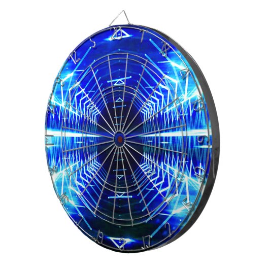 Moderner, Cooler Leuchtstoff Vortex, elektrisch bl Dartscheibe (Vorderseite rechts)