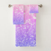 Moderner Cooler Ombre Glitzer Bokeh Badhandtuch Set (Insitu)