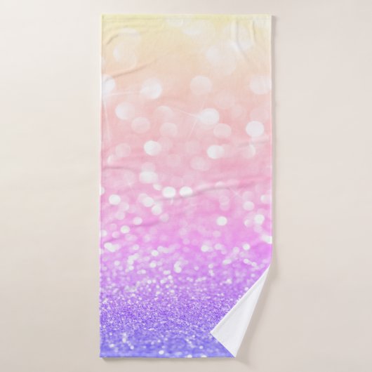 Moderner Cooler Ombre Glitzer Bokeh Badhandtuch Set (Badehandtuch)