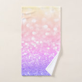 Moderner Cooler Ombre Glitzer Bokeh Badhandtuch Set (Handtuch)