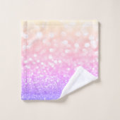 Moderner Cooler Ombre Glitzer Bokeh Badhandtuch Set (Waschlappen)