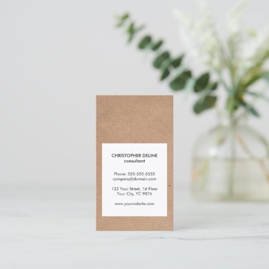 Moderner Cooler Papierberater Visitenkarte (Stehend Vorderseite)