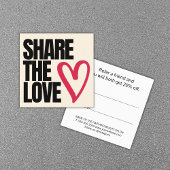 Moderner Cooler Pastel Fett Text Roter Herzsaal Empfehlungskarte