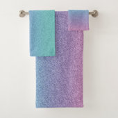 Moderner Cooler Regenbogen-Glitzer Badhandtuch Set (Insitu)